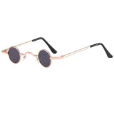 Dzrige Round Polarized Hippie Sunglasses Classic Retro Punk Small Round Sunglasses Funny Small Circle Glasses for Women Men (Gold Frame)